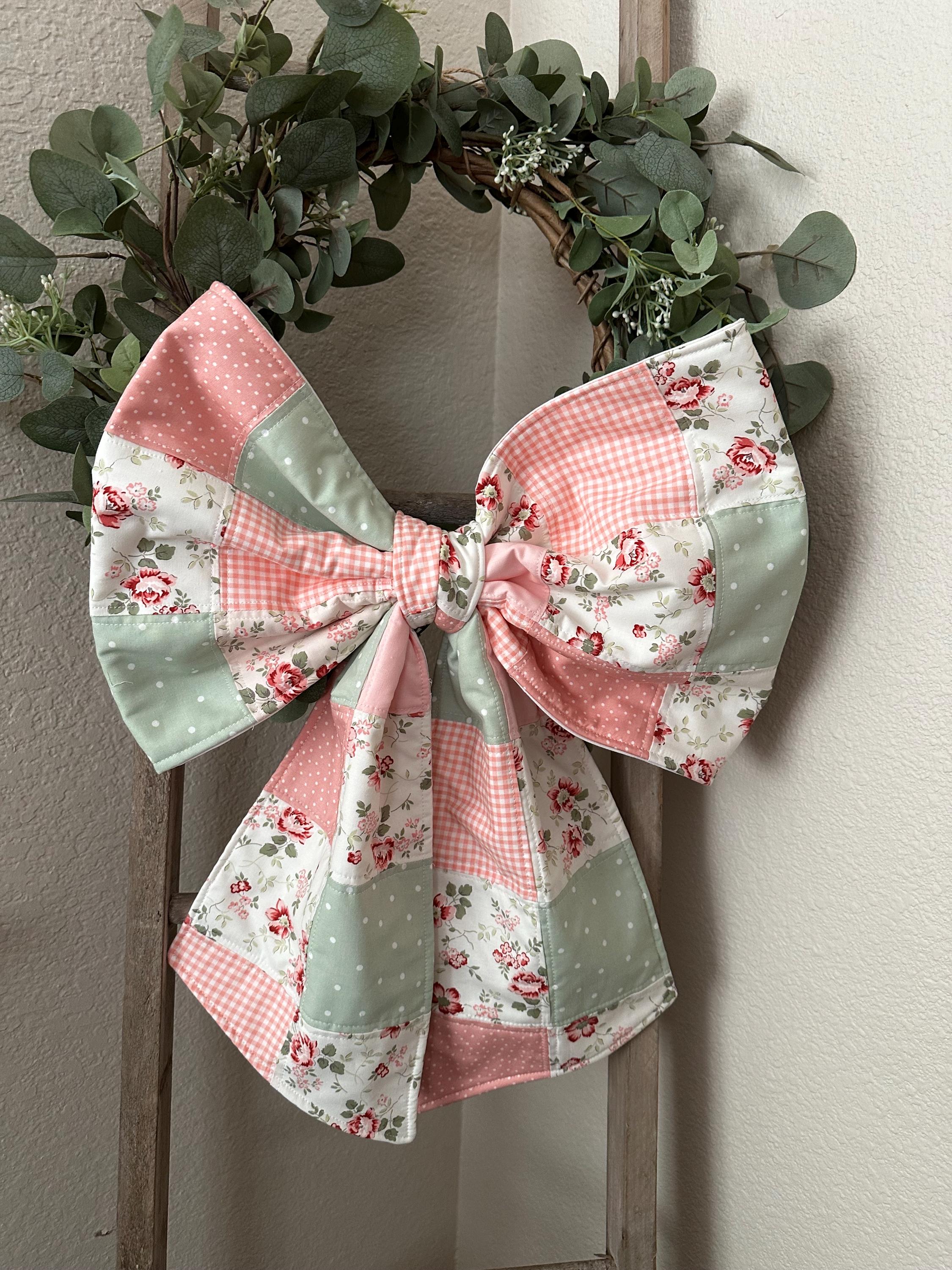 Patchwork Bow Pattern Oversized Fabric Bow Sewing Pattern PDF | Patchwork Bow Tutorial | DIY ...