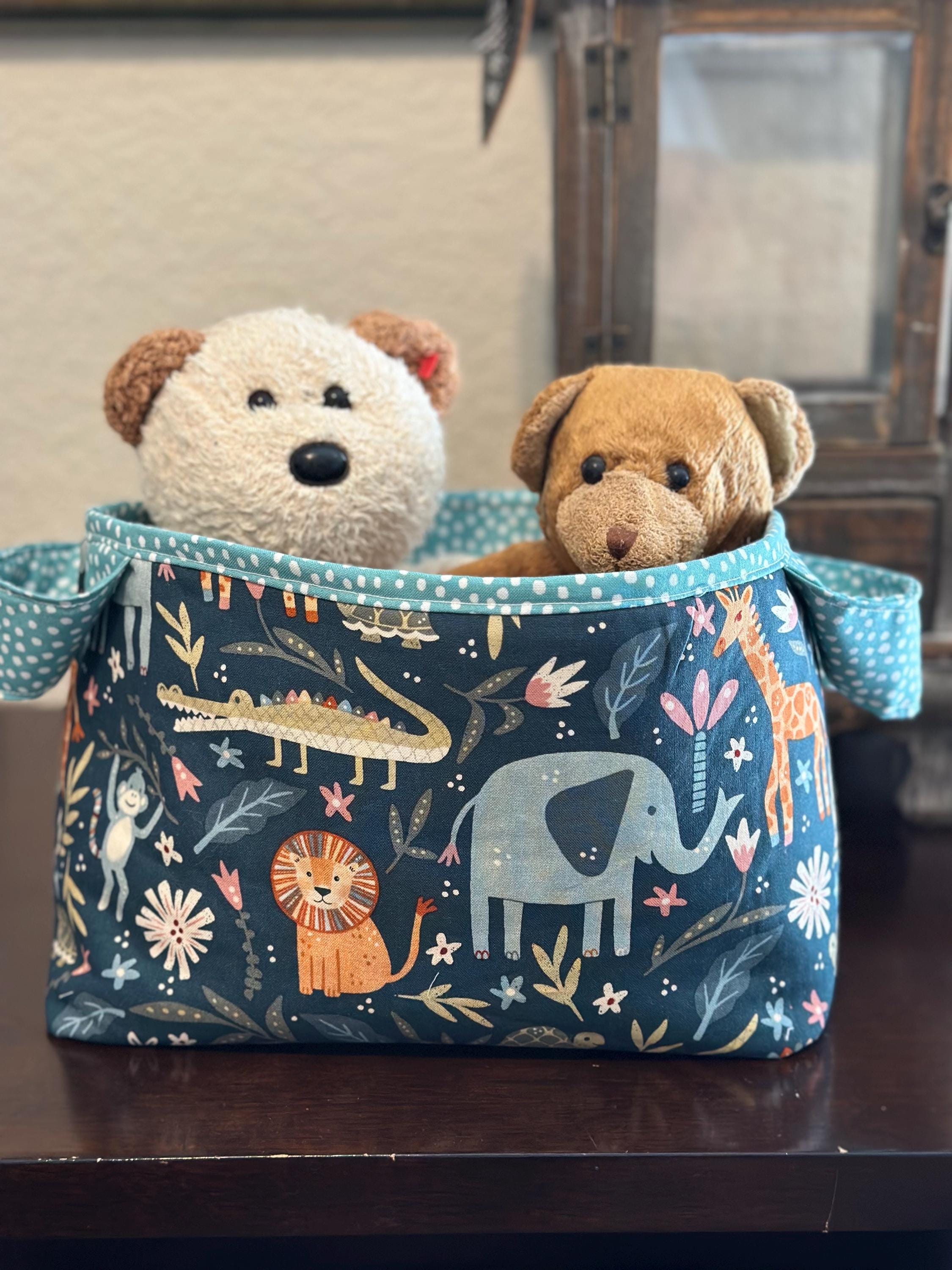 Beginner Sewing Pattern PDF | Handmade Fabric Basket for Toy Storage ...