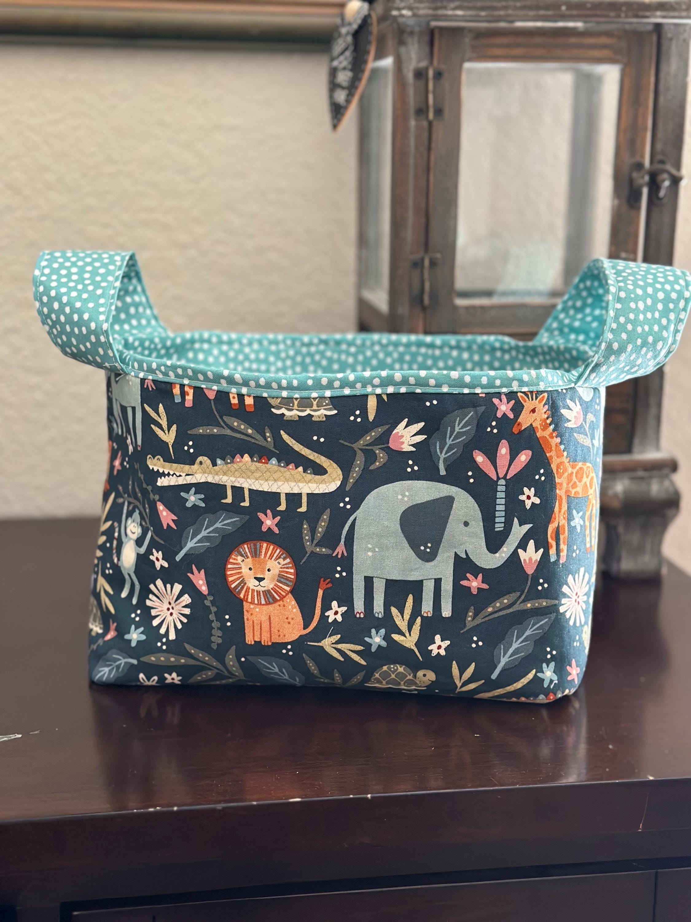 Beginner Sewing Pattern PDF | Handmade Fabric Basket for Toy Storage ...