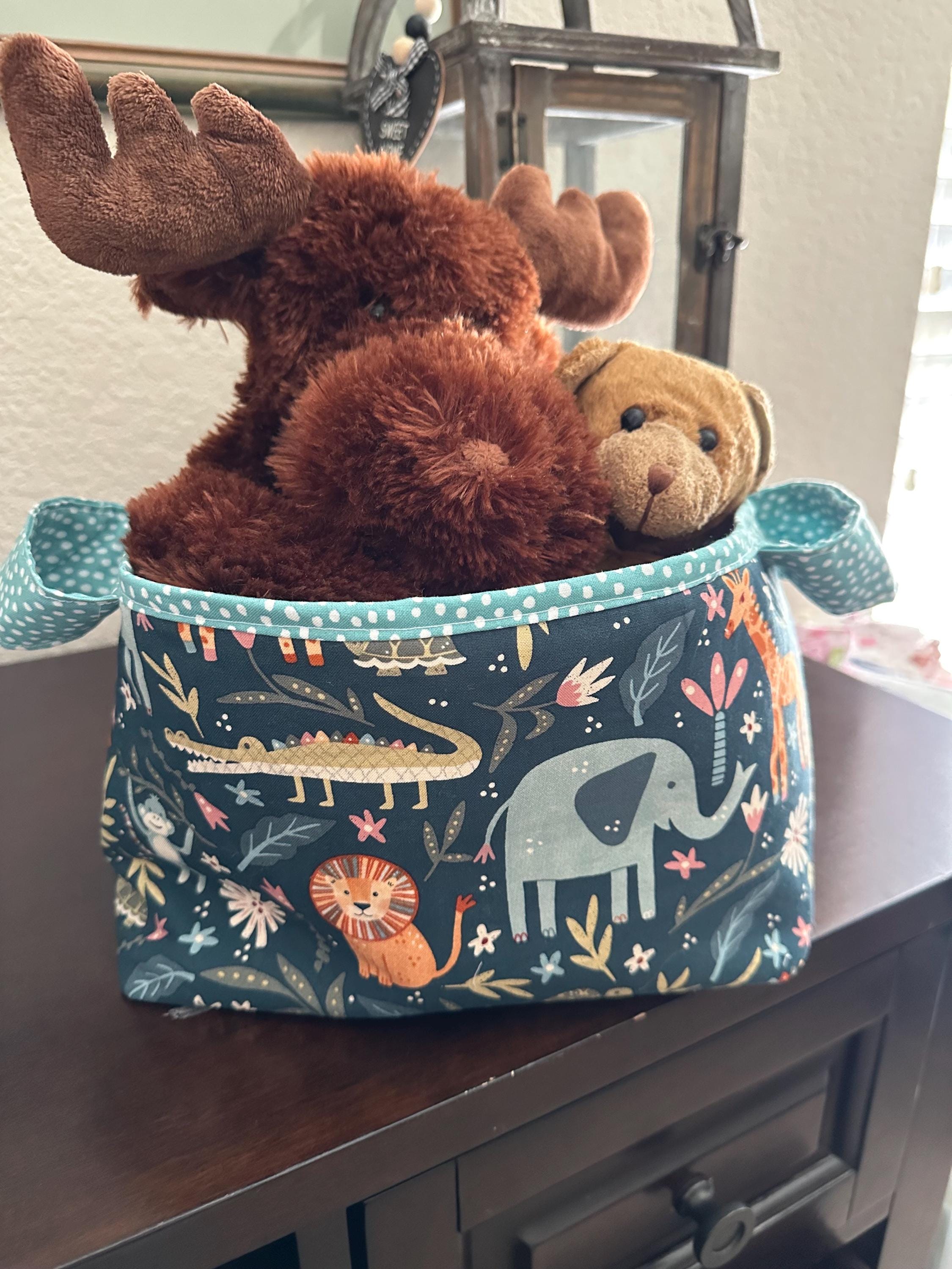Beginner Sewing Pattern PDF | Handmade Fabric Basket for Toy Storage ...