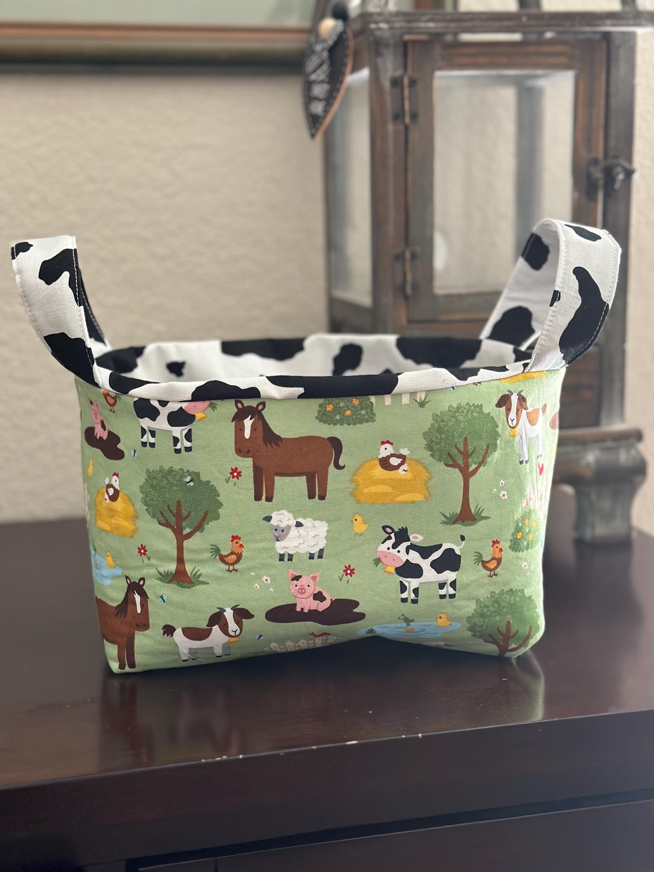Beginner Sewing Pattern PDF | Handmade Fabric Basket for Toy Storage ...