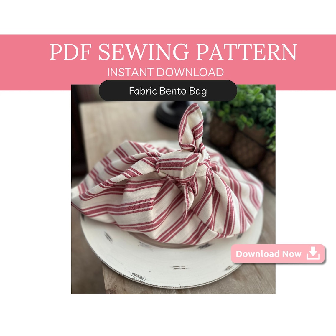 Bento Bread Bag Pattern PDF | Reversible Linen Bento Bread Bag | Zero ...