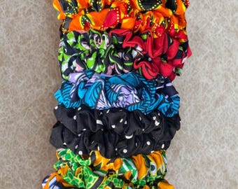 Mini Scrunchie Wax Ankara Haargummi, Kleines Haaraccessoire, Afrikaans Haaraccessoire, Buntes Haarband, Handgemaakt Cadeau voor Mädchen Frauen