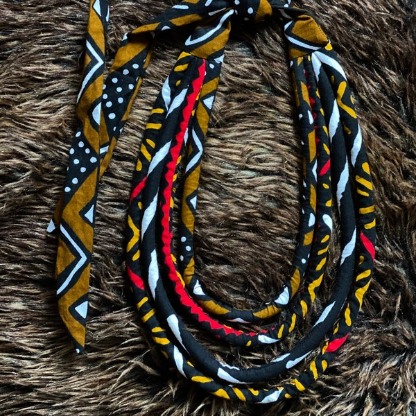 Afrikanische Halskette, ethnische Halskette aus Wachs