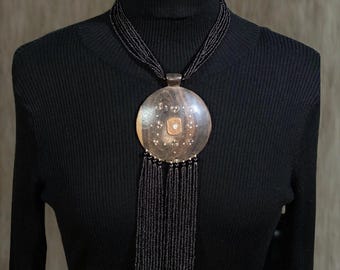 African necklace in small colored beads – Handmade ethnic jewelry – Boho women's accessory – Traditional African necklace
