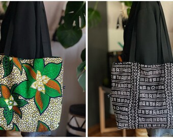 Tote bag en wax, cabas d’été wax africain