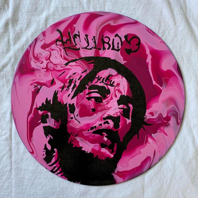 Hand-Painted Peep 12” Vinyl Record Art / LP Art / Hellboy image 11