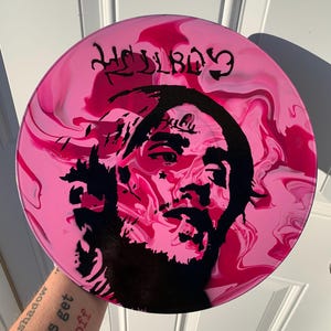 Hand-Painted Peep 12” Vinyl Record Art / LP Art / Hellboy image 2