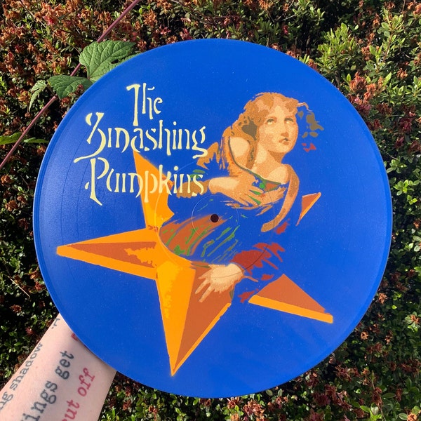 Hand-painted Smashing Pumpkins 12" Vinyl Record Art / Wall Decor / Music Art