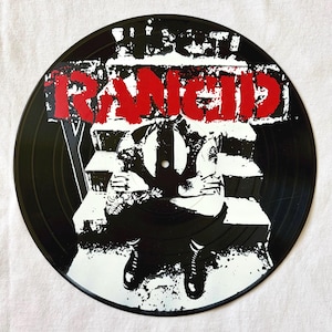 RANCID hand-painted on a 12" Vinyl Record / LP Art / Handmade / Punk / Rock / Ska / Street / Reggae