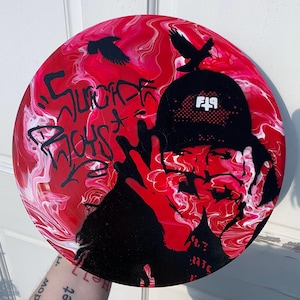 Hand-painted Suicideboys Ruby 12&quot; vinyl record art
