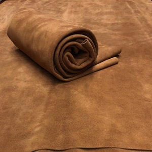 Tan 1.4-1.6 mm Cowhide Suede, Suede Jewelry Earrings, Jewelry Organizer, Supply for Tote bag wallet shoes pipe bag, Jewelry Roll Bag
