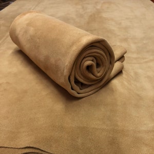 Camel 1.4-1.6 mm Cowhide Suede, Suede Jewelry Earrings, Jewelry Organizer, Supply for Tote bag wallet shoes pipe bag, Jewelry Roll Bag