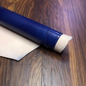 Blaues Vollnarbenleder, pflanzliches Vegtan Leder 1,2-1,5 mm Leder, Versorgung für Lederhandwerk, Leder für Organizer und Ipad-Hülle