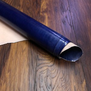 Blaues gewachstes Vollnarbenleder, pflanzliches Vegtan-Leder 1,2-1,5 mm Leder, Versorgung für Lederhandwerk, Leder für Organizer und Ipad-Hülle