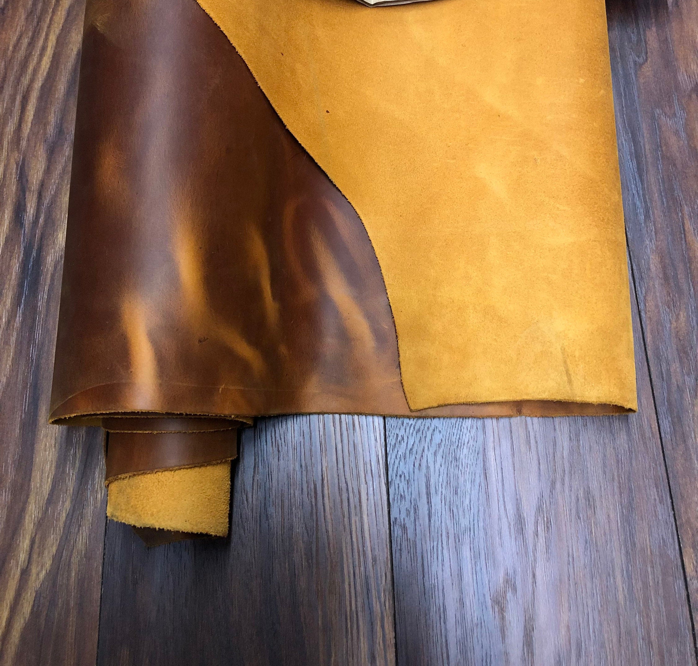 Camel 1.8-2 Mm Crazy Horse Calf Leather Effect Leather - Etsy