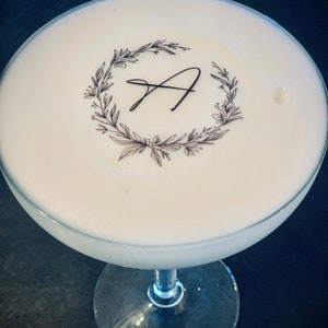 Personalized Cocktail Toppers, Premium Edible Icing Drink & Cocktail Toppers, Bridal Wedding Party Accessories