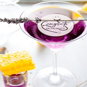 Edible Cocktail Toppers Custom Design or Your Art Premium Edible Drink Toppers Bridal Wedding Party Accessories Gift Idea Corporate Logos