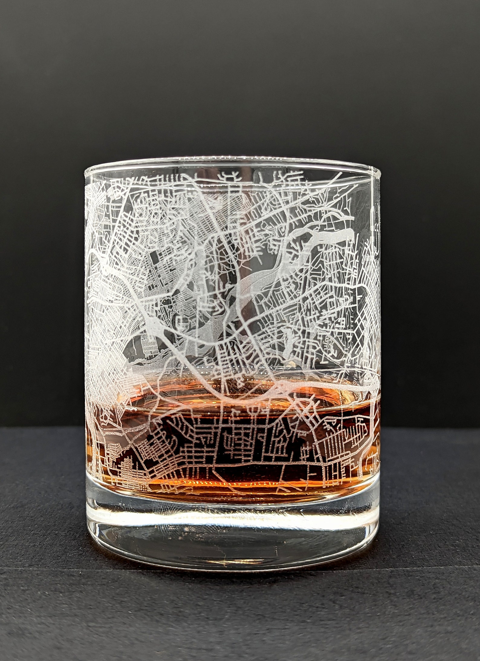 Your City Map Rocks Glass by TheSummerHillStudio