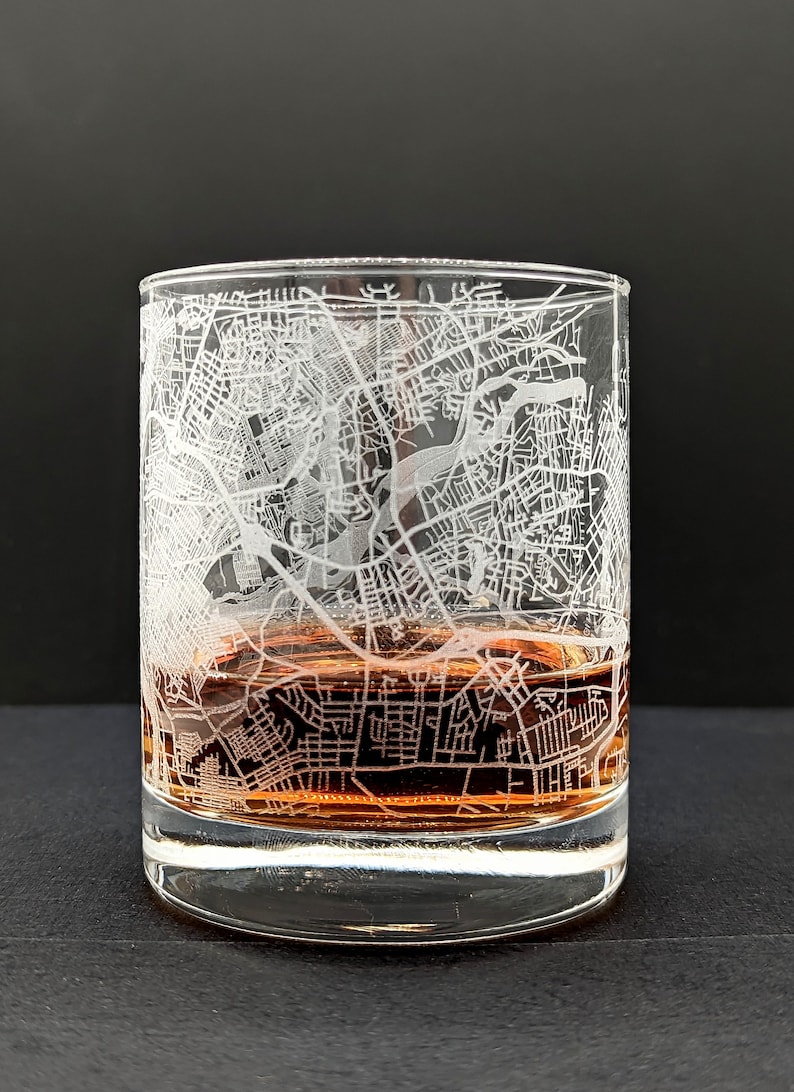 TwiceTravelled City Map Rocks Glass - Thumbnail 3