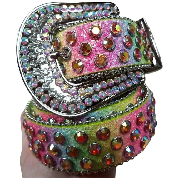 Western Rhinestone Belt Cowgirl Cowboy Rodeo Party Glitter  display picture 2