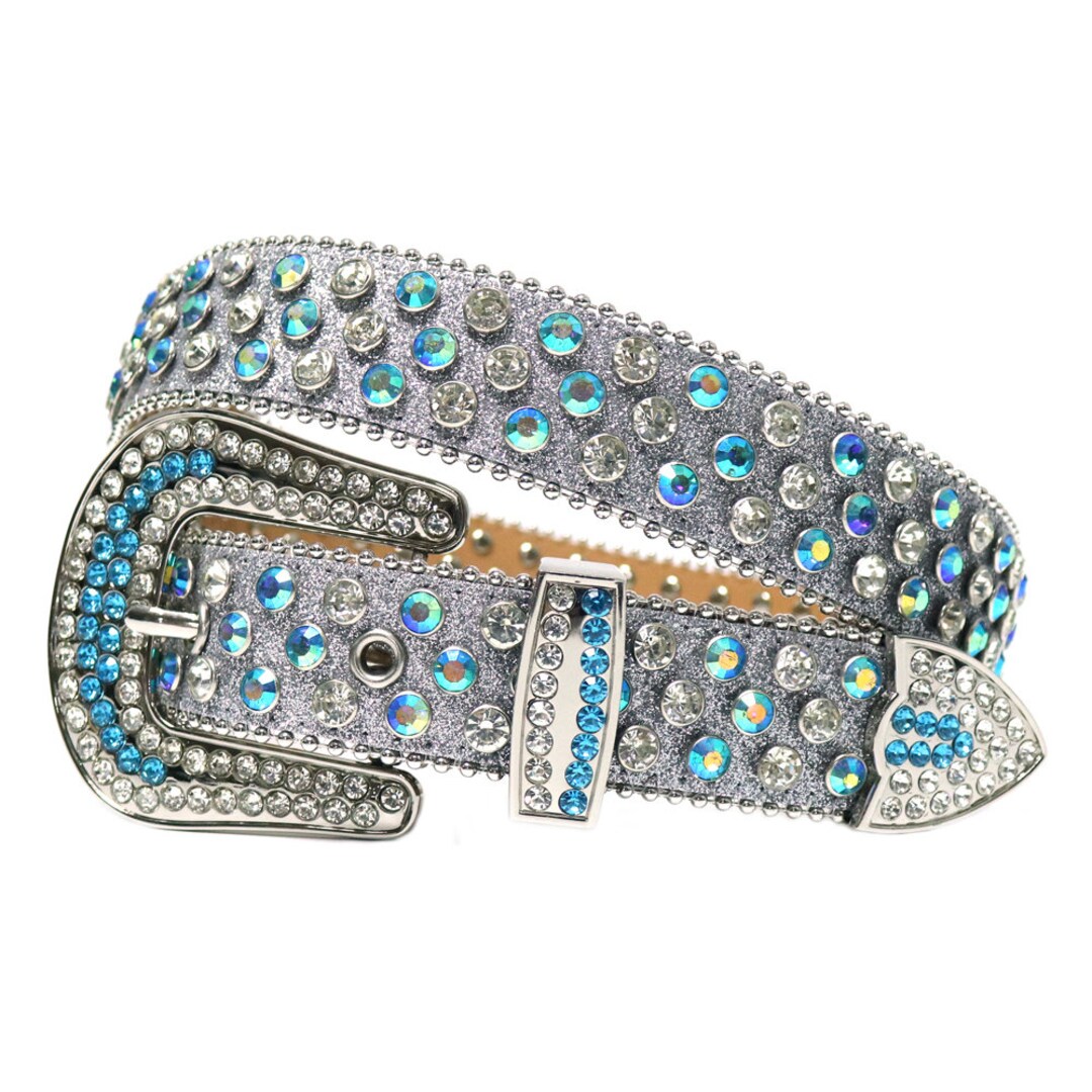 Western Rhinestone Buckle Belt Cowgirl Cowboy Bling Glitter Rodeo Party ...