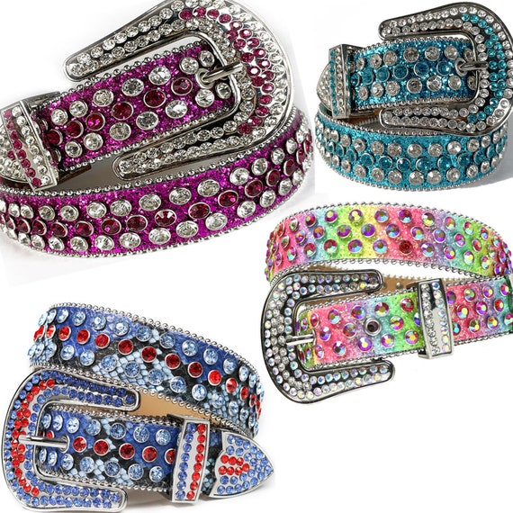 Western Rhinestone Belt Skull Diamond Luxury Buckle Clothing