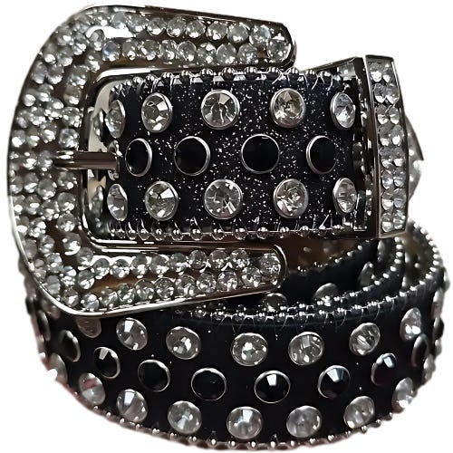 Black Glitter Rhinestone Bling Belt Fair Rodeo Cowgirl Buckle Belts Womens Black Western Bling Belt - Etsy main image 3