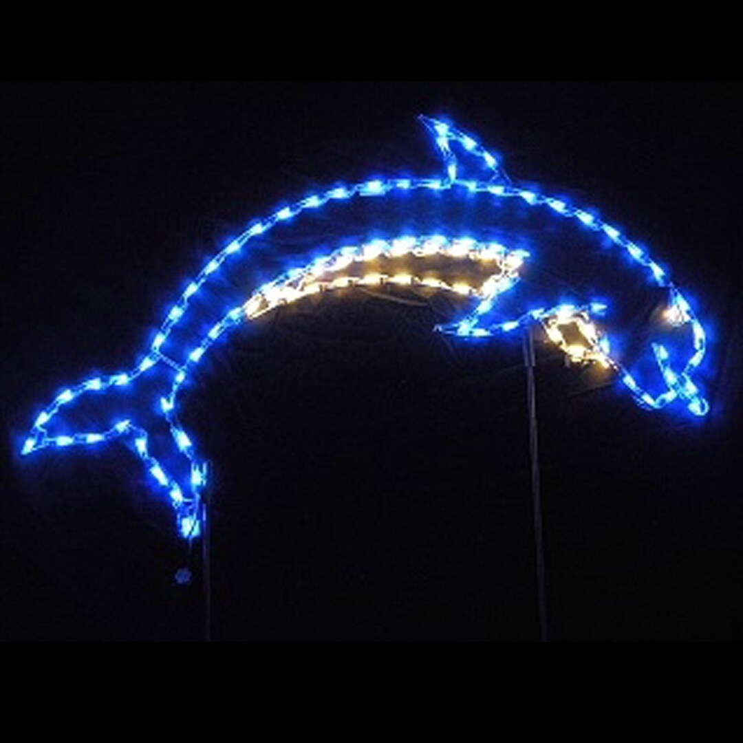 LED Christmas Light Decorations Summer Tropical Paradise Island Blue