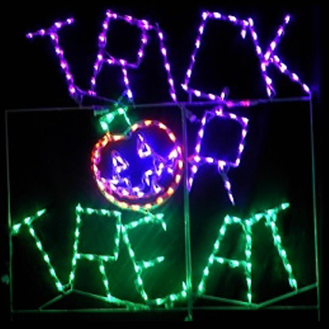 Trick or Treat Yard Art Sign LED Halloween Outdoor Decoration Etsy