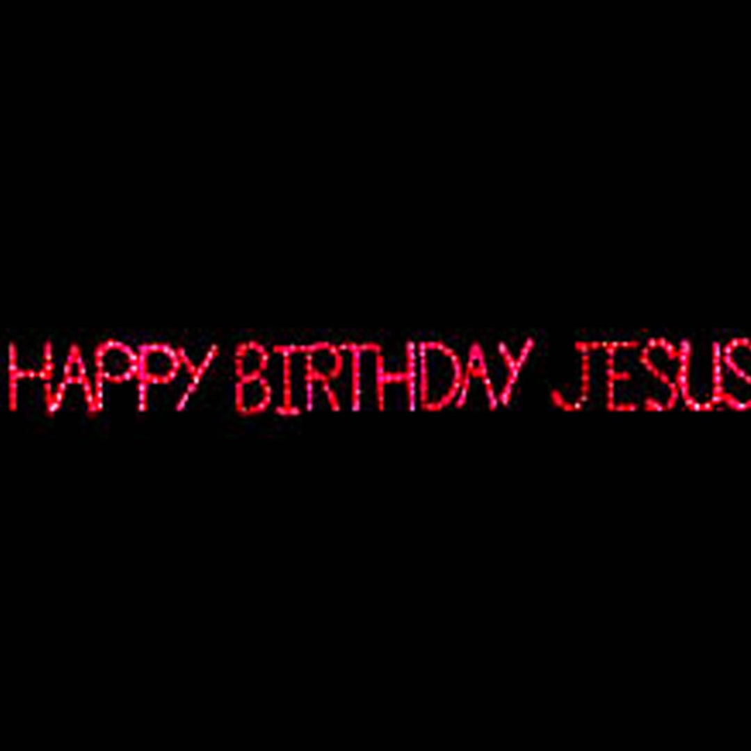 Happy Birthday Jesus Christmas Outdoor Decoration Nativity LED Light up Yard Art Sign Large Etsy
