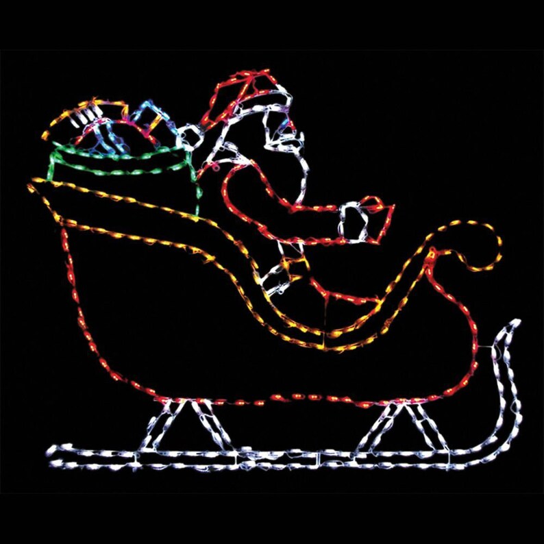 Christmas Outdoor Decorations LED Yard Art Wireframe Santa in Etsy