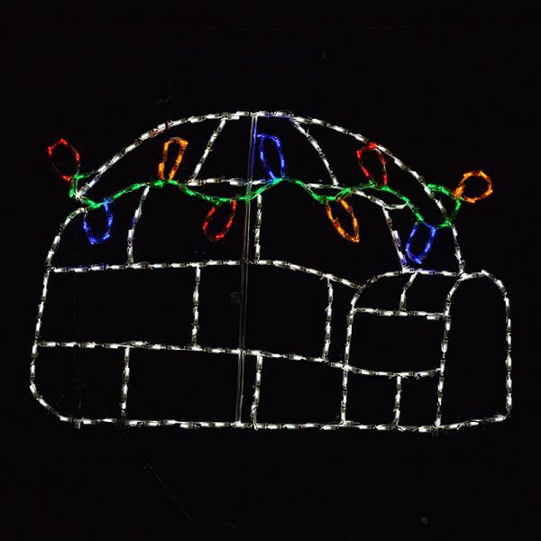 Christmas Igloo LED Lighted Yard Art Wireframe Outdoor Decoration Etsy