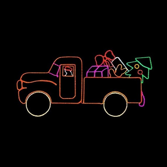 Christmas Pickup Truck LED Animated Moving Wheels Santa's - Etsy Christmas Pickup Truck LED Animated Moving Wheels Santa's - Etsy