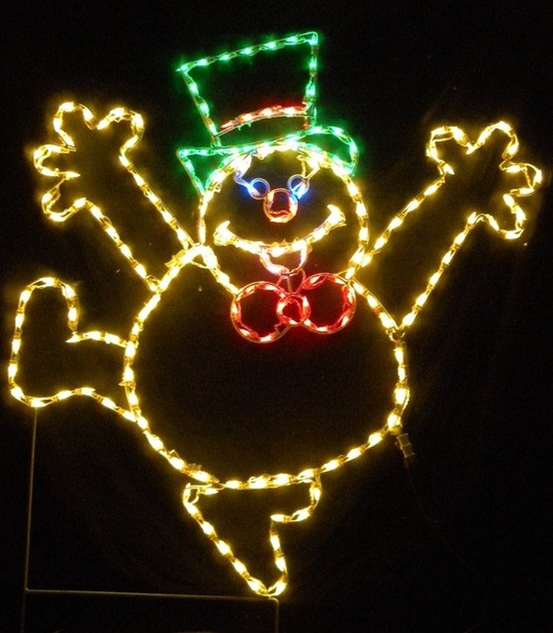 Animated Christmas Outdoor Decorations Frosty the Snowman Dancing LED ...