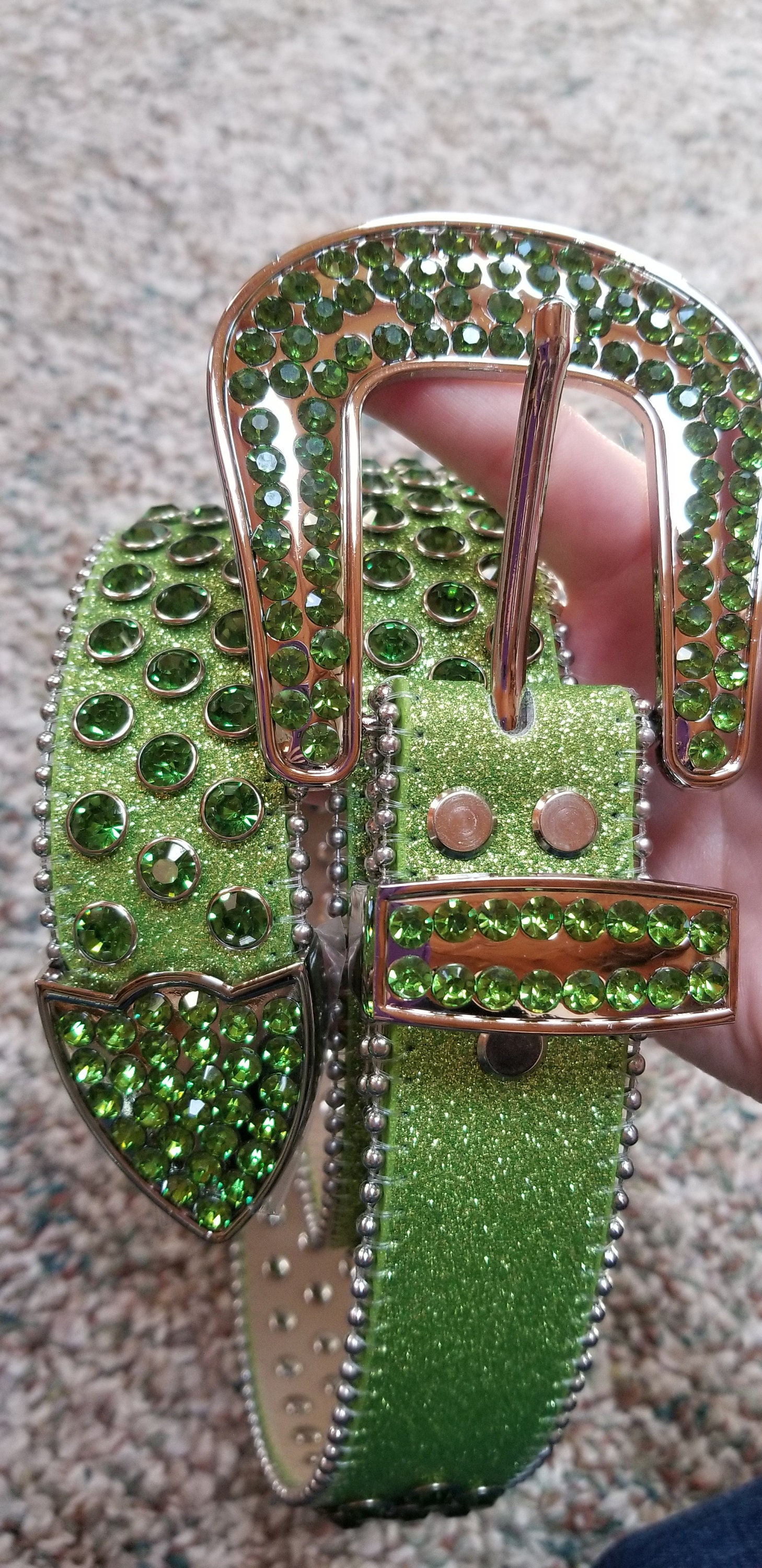 Green Rhinestone Western Belt Cowgirl Cowboy Bling Party Rodeo Etsy
