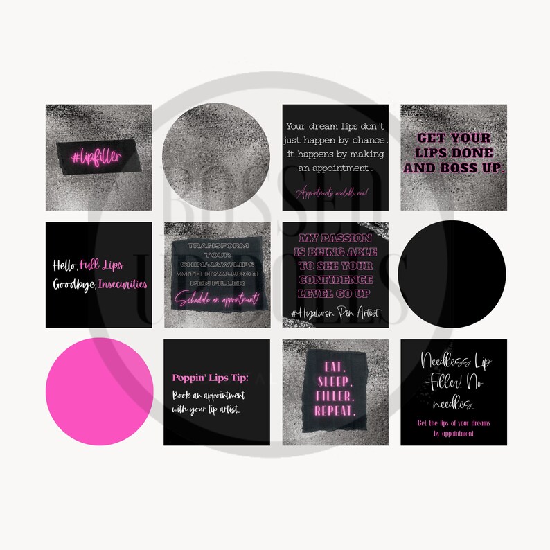 32 Pink Hyaluron Pen Artist Social Media Posts Ready to Use - Etsy