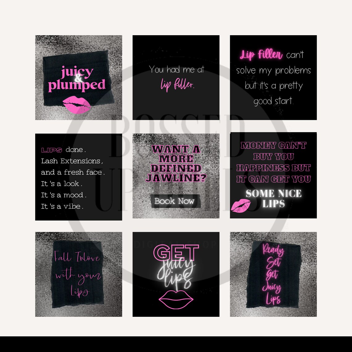 32 Pink Hyaluron Pen Artist Social Media Posts Ready to Use - Etsy