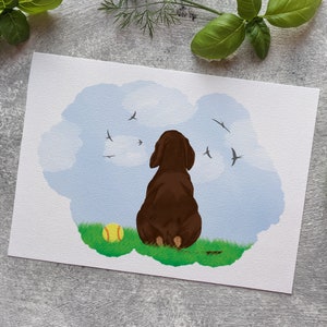 Cartes de notes imprimables de teckel Cartes de chien numériques vierges Art de teckel imprimable Cadeau de teckel stationnaire pour les amoureux des chiens A6 plat et plié
