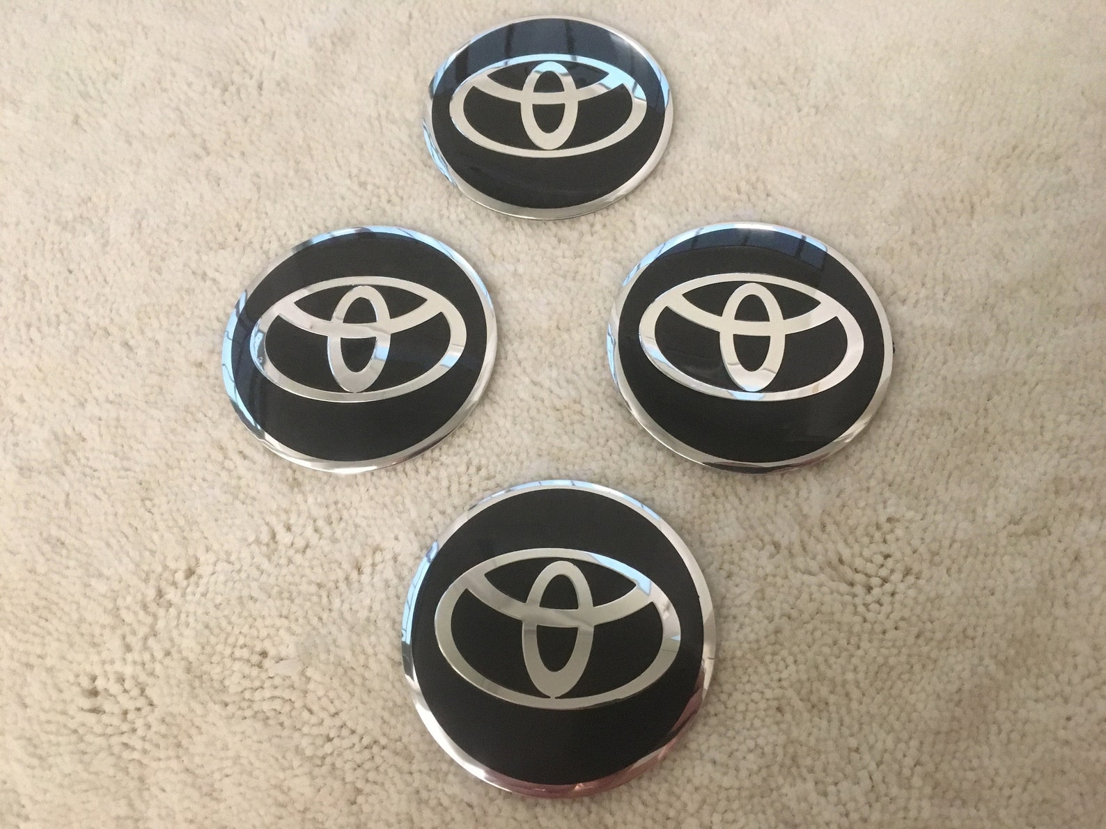 4pcs TOYOTA wheel center hub caps stickers 56mm 2.2 inch Etsy