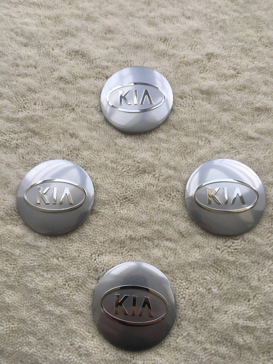 4pcs 56mm 2.2 inch KIA Silver Wheel Center Hub Caps Stickers Etsy