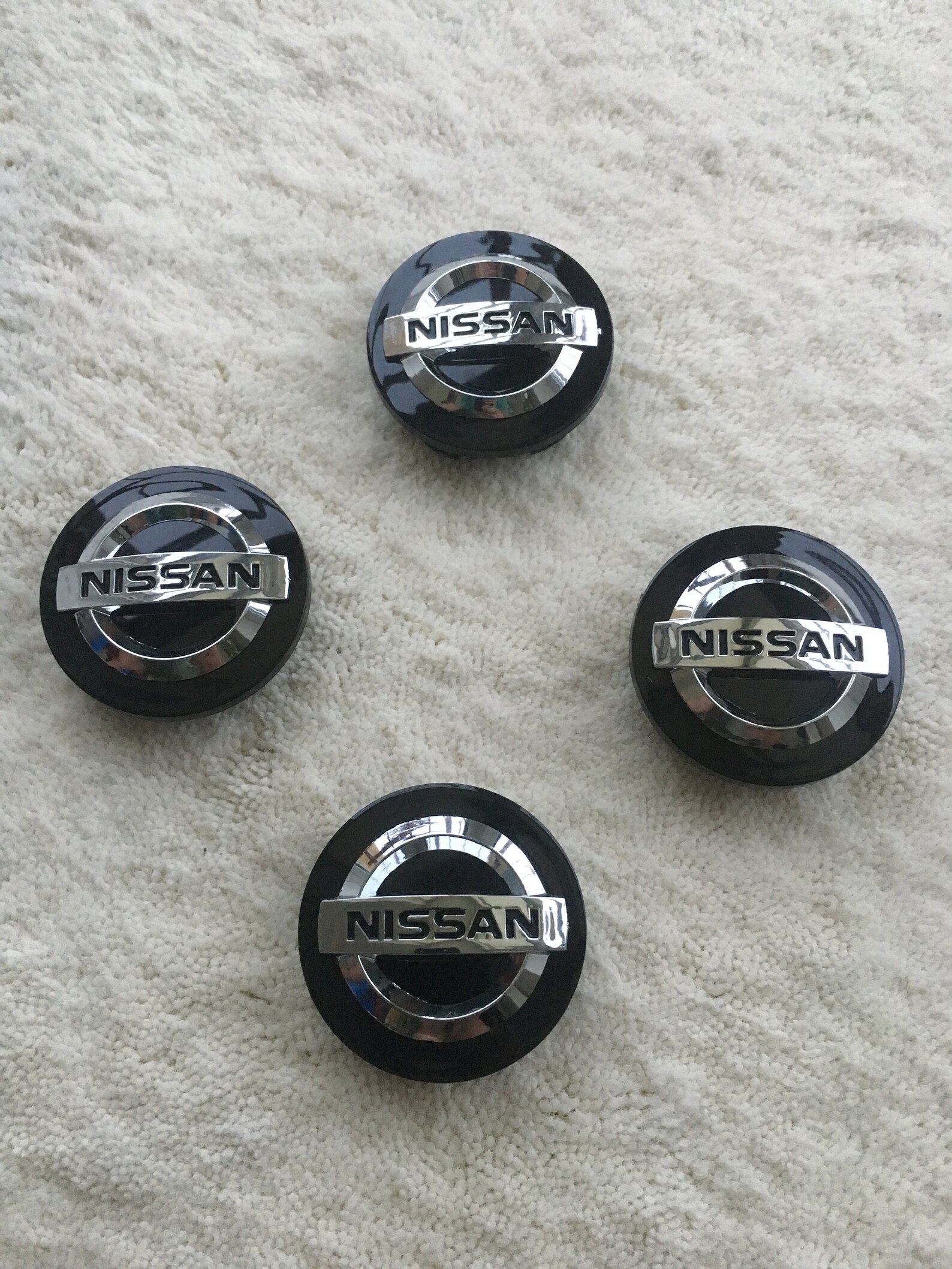 Nissan wheel center hub caps 54 mm Outer Diameter Black Etsy