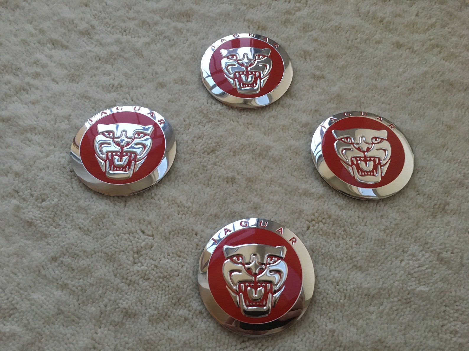 4 pcs full set JAGUAR wheel center hub caps stickers 56mm Etsy