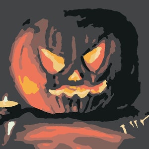 Jack o Lantern Paint by Number Kit -a Fun Fall Activity!