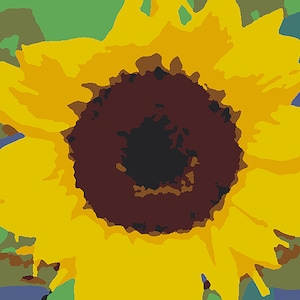 Kit de pintura por números de girasoles: ¡ideal para principiantes!