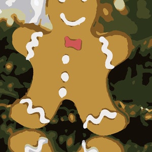 Gingerbread Man Paint by Number Kit -a Fun Holiday Activity!