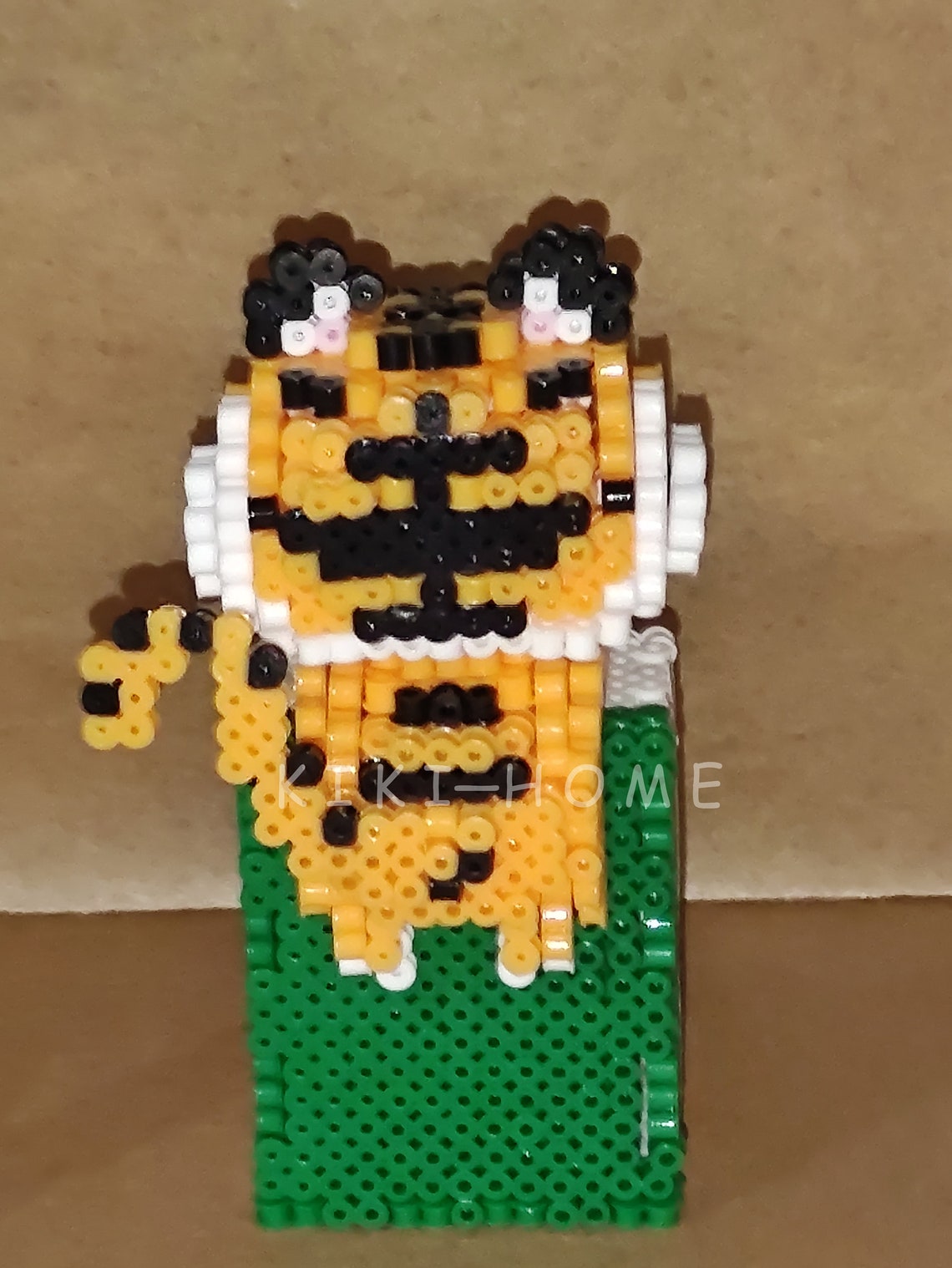 Fortune Tiger 3D Perler Beads Pixel Art Perler Bead Art Etsy