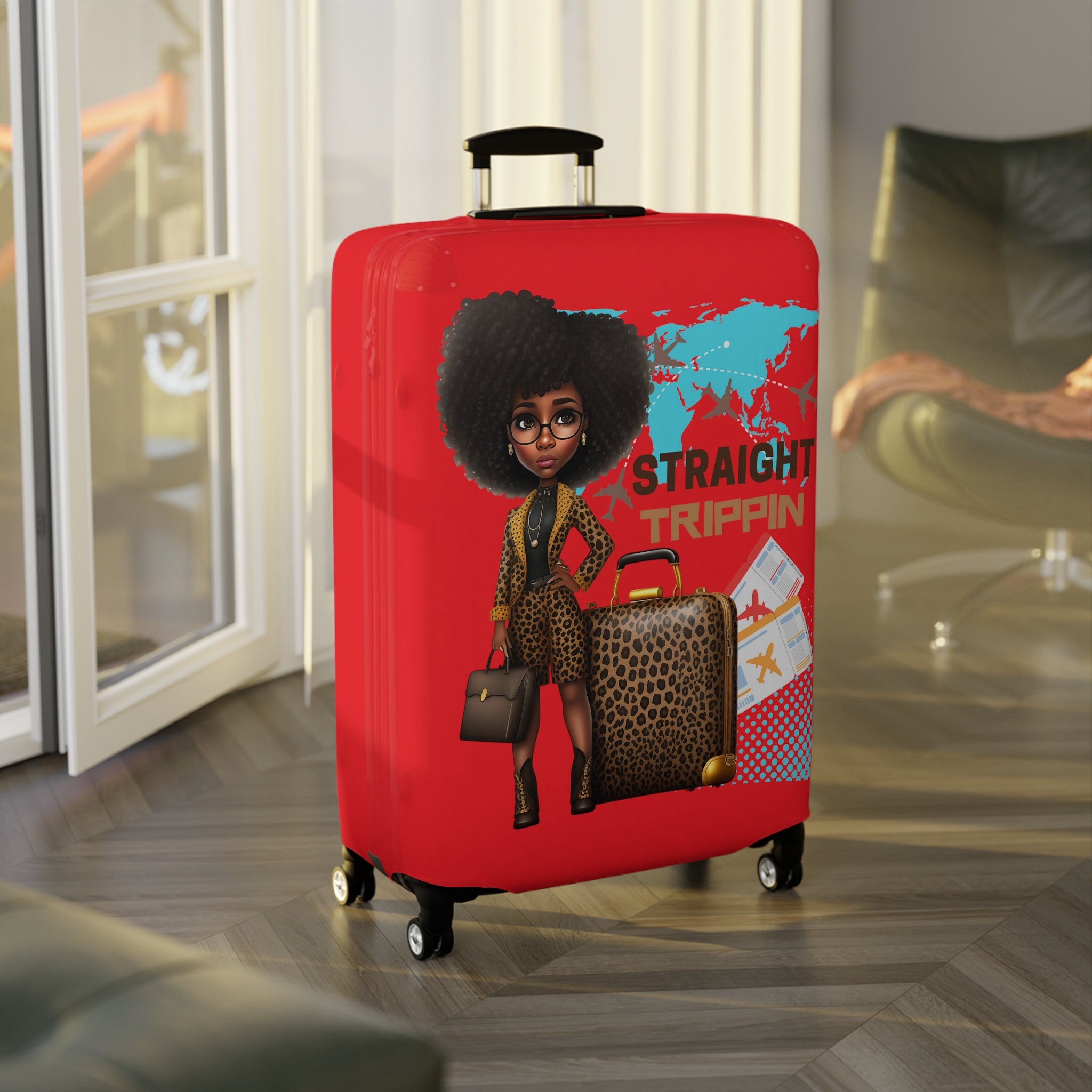 She's fierce and catching flights - "Straight Trippin" Luggage Cover