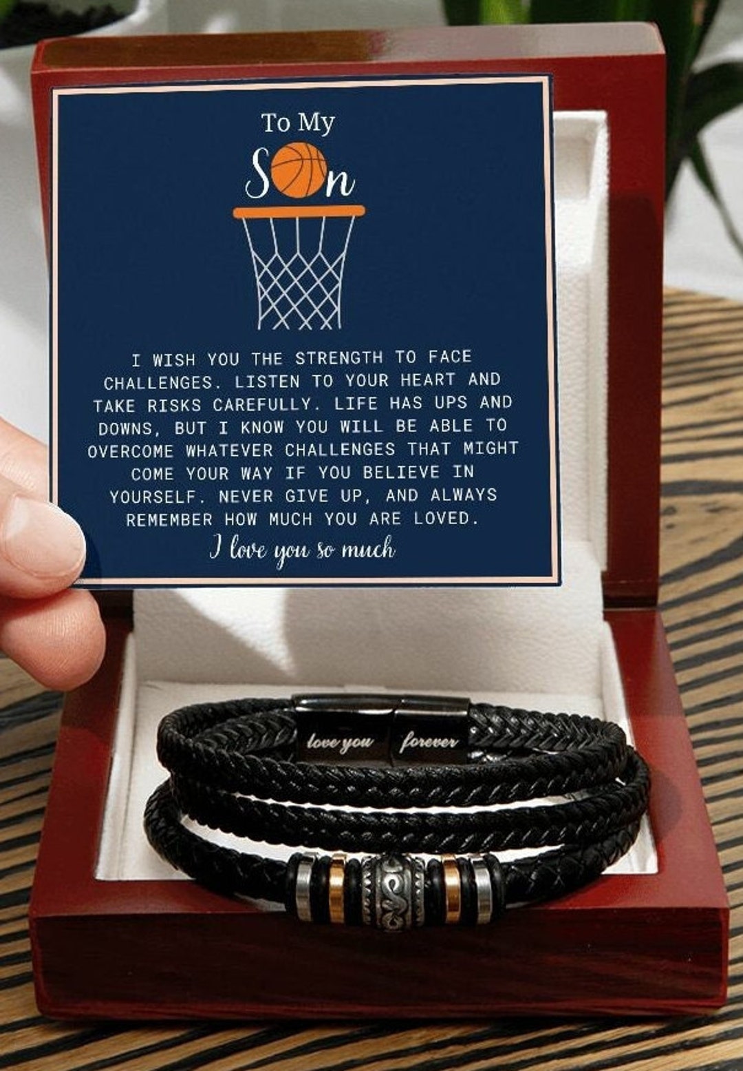 To My Son Basketball Bracelet Gifts From Mom Like Father Like Etsy