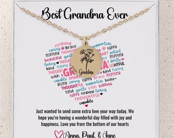 New Grandma Gift, Personalized Grandma pregnancy reveal Gift for New Grandmother, Birthflower Gift for New Grandma Gifts, First Time Grandma